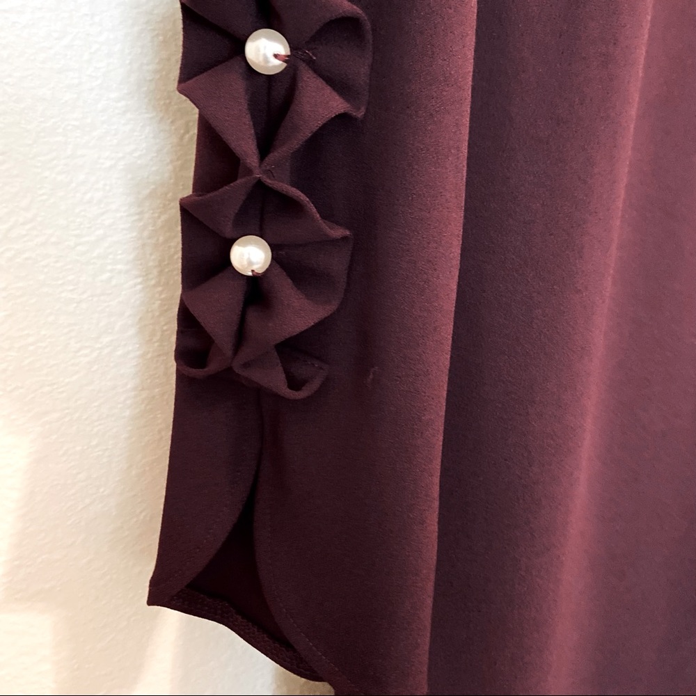 Pinot & Pearls! Easy-Care Cocktail Dress; Size 10